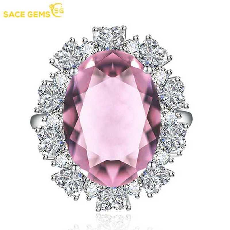 Sace Gems Винтажное роскошное кольцо с цирконом 13*18 мм для женщин, ювелирные изделия в придворном стиле, свадебное обещание, вечерние подарок