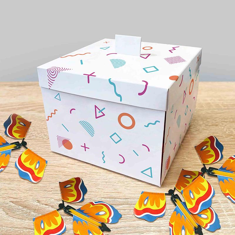 Surprise Flying Butterfly Explosive Gift Box Box Birthday Party Graduation Ceremony Year Blessing Easy Installation 2024
