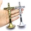 1Pc Cross Crucifix Stand Christ Catholic Jesus Statue Figurine Religious Prayer Church Decoration Car Home Chapel Decor