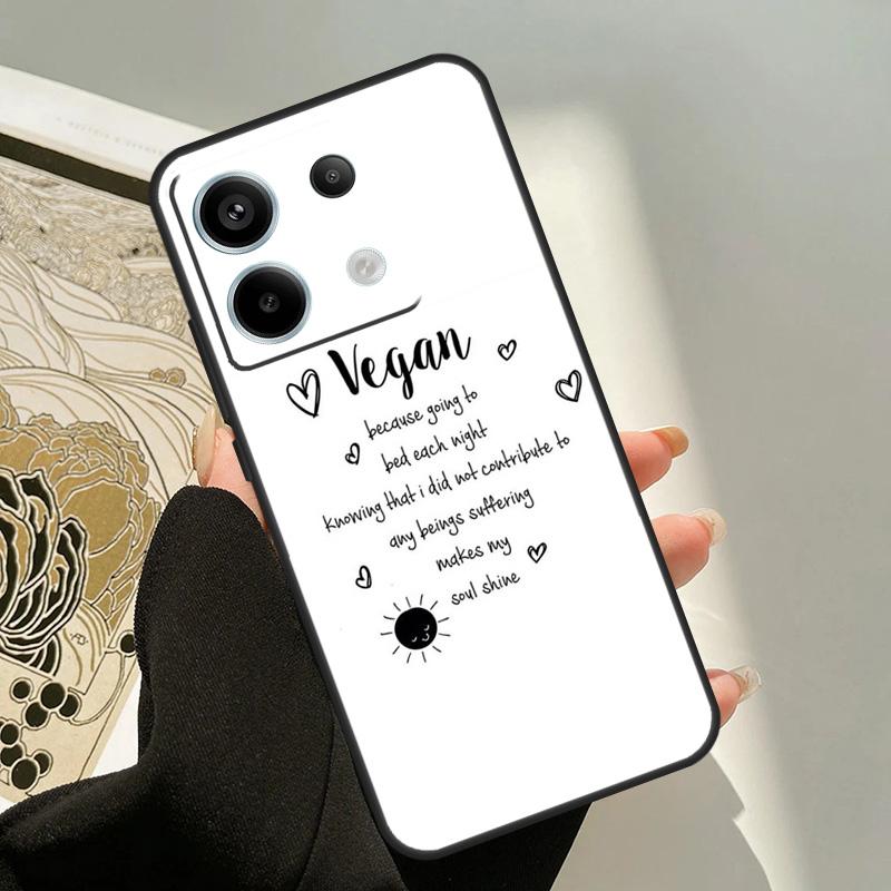 LOVE VEGGIE Vegetarian VEGAN Case For Xiaomi Redmi Note 13 Pro 14 12 11 9 10 9S 10S 11S 12S Redmi 13C 10C 12C 14C Cover