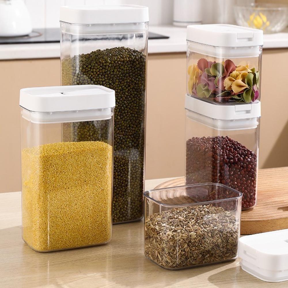 Пластиковая банка для зерна Прозрачная закуска Влагостойкая Новая органайзер для хранения Five Grain