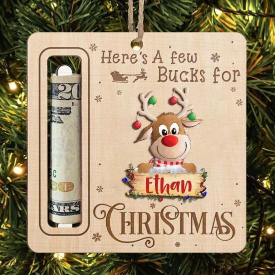 1/4 шт. Рождественский держатель для денег Снеговик Санта Пряничный человечек зажим для денег Подарочный держатель для денег Рождественская елка подвесное украшение для домашнего декора