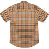 Burberry Мужские рубашки в клетку с коротким рукавом Желтые 80222651