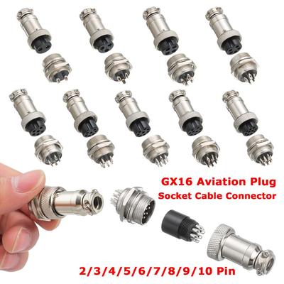 Аксессуары для крепления на панель M16 Male / Female Авиационный штекерный разъем Кабельный соединитель GX16