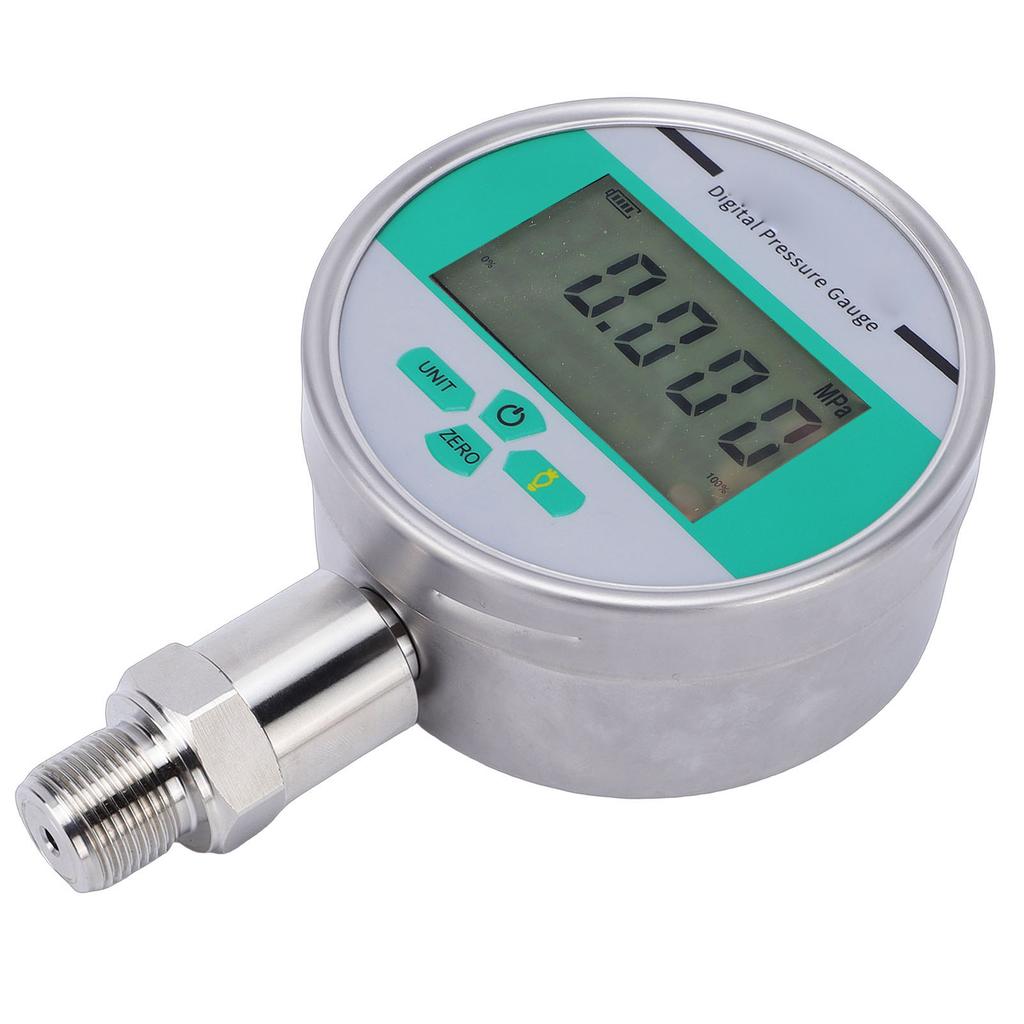 Digital Pressure Gauge 0-1.6MPa Range 4 Inch M20x1.5 Thread Backlit LCD Display Pressure Gauge for Water Oil
