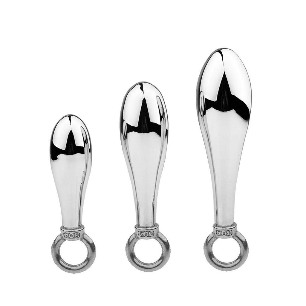 Water Drop Anchor Metal Anal Plug - Adult Wearable SM Toy for Dilation