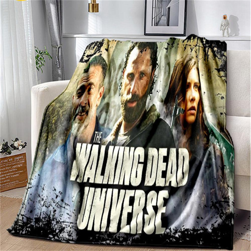 Мягкое плюшевое одеяло с изображением ужасов «Ходячие мертвецы», фланелевое одеяло, одеяло для гостиной, спальни, кровати, дивана, чехол для пикника Bettdecke