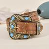 PU Leather Floral Engraved Leather Belt Cowgirl Cowboy Country Belts  for Jeans Pant