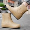 Fashion Slip-on Rain Shoes Men 39 Rubber Boots Waterproof Platform Booties Outdoor Non-slip Rain Boots Man Working Galoshes