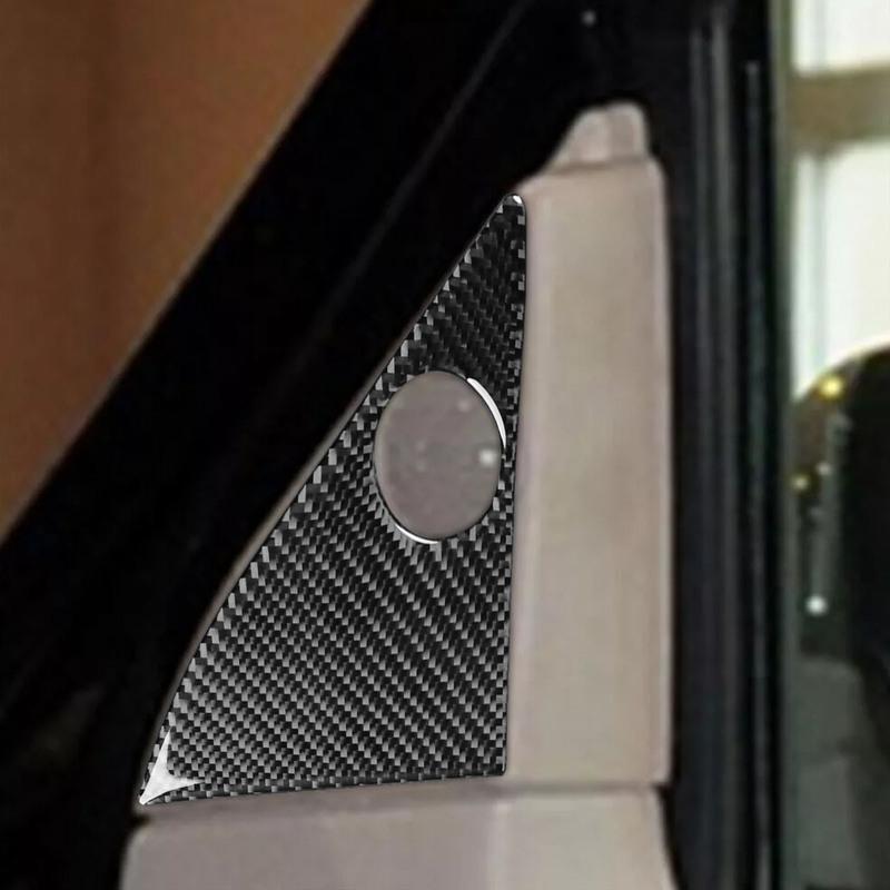 For Lincoln Navigator 2007-2014 Real Carbon Fiber Sticker ide door A-pillar triangle panel Car ide decorative Accessories