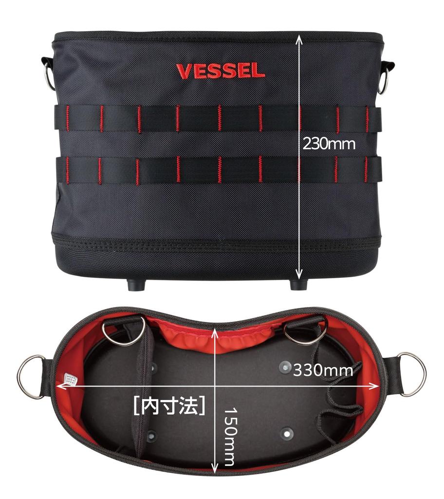 VESSEL Прочное ведро Tough Fit Bucket M Ведро электрика с крюком TBK-300