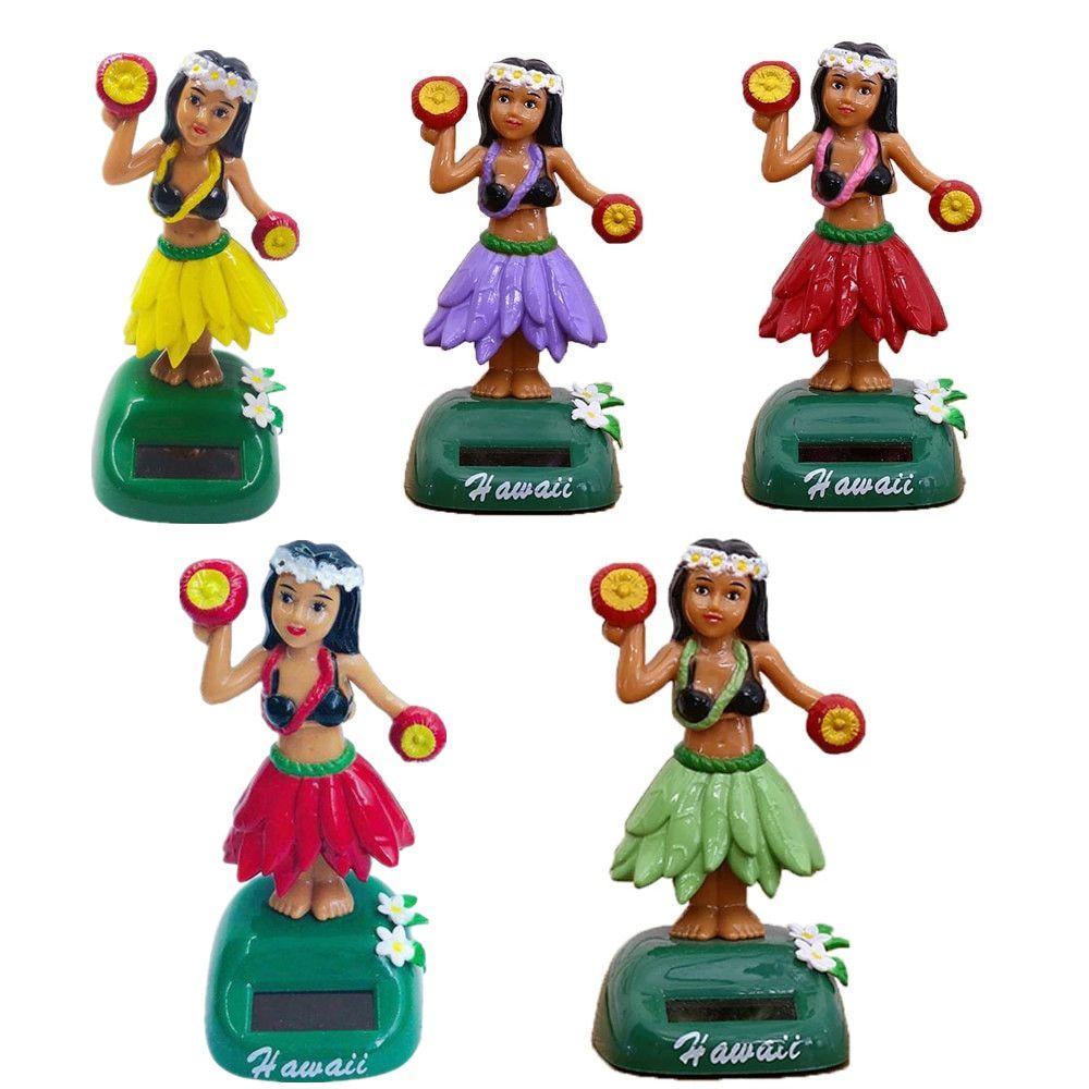 Girl Swinging Bobble Swinging Hawaiian Girl Shaking Head Doll Dancing Hula Girl Solar Swinging Doll