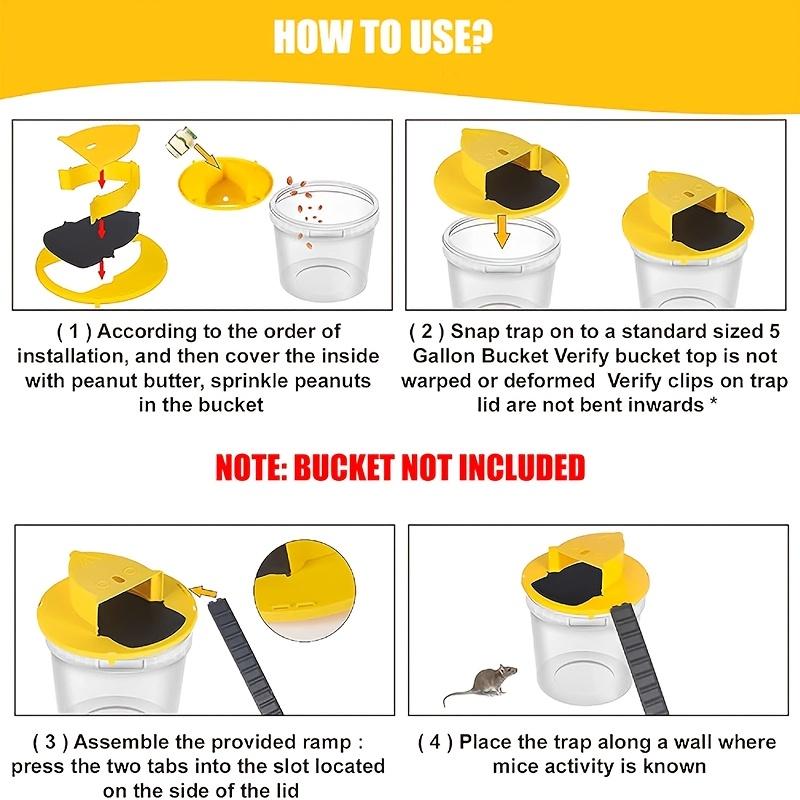 1pc Intelligent Pitfall Mouse Catcher Trap Bucket Flipping Sliding Bucket Lid Automatic Reset After Catching Mice