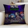Mysterious SSally FaceS Cushion Cover Breathable and skinfriendly linen pillowcase square removable and washable cushion