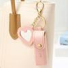1pc Lipstick Bags Portable Keychain Solid Wallet Mini With Mirror Leather Protective Cover
