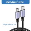 1m Type C To USB 5Pin Charging Cord Nylon Braided Data Cable 480Mbps Data Transfer Wire Line Support OTG Function