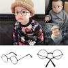 Flat Light Decorative Glasses Retro Children's Flat Mirror Small Round Glasses Clothing Accesories
