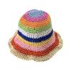 Summer Bohemian Outing Striped Straw Hat Children Sunshade Sunscreen Dome Hollow Beach Fisherman Sun Hat