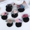Ponytail Clip Women Spring Hair Clip Flower Hairpin Hairgrips Cover Net Bun Cover Snood  Gift