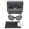 LInda Farrow LInda Farrow X Oscar De La Renta Oversized sungLasses In bLack Acetate bLack