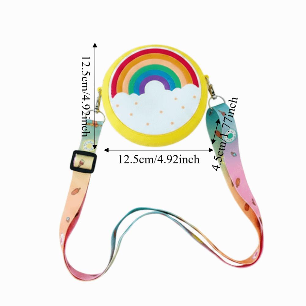 Mini Size Silicone Messenger Bag Adjustable Strap Children Shoulder Bag  Kids Travel