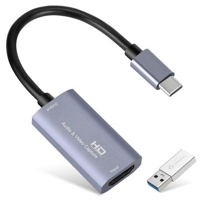GUERMOK USB 3.0 HDMI на USB C Карта захвата аудио, Устройство захвата 4K 1080P60, Регистратор для прямой трансляции игр, Совместимо с системами Windows Mac OS для