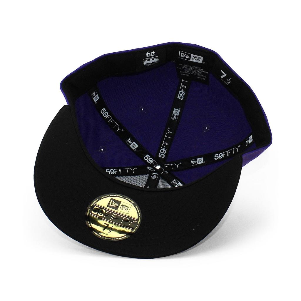 [New Era] Cap 59FIFTY DC Comics Joker LAUGH OUT LOUD FITTED CAP DC COMICS JOKER 5950 Hat Purple American Comic Entertainment Sz 8 [Used]