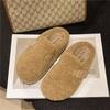 Soft Footbed Teddy Fur Mule Clogs For Woman Winter Warm Plush Slide Sandals Ladies Brand Design Fluffy  Shoes