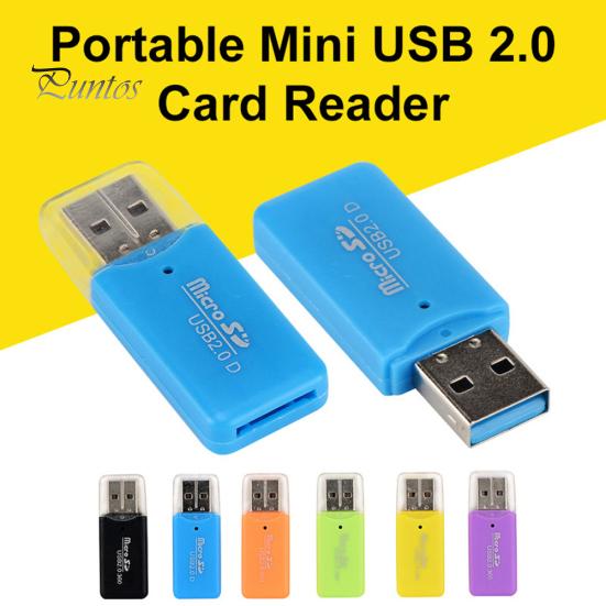 Мини-портативный USB 2.0 TF Micro SD устройство чтения карт памяти для портативного компьютера