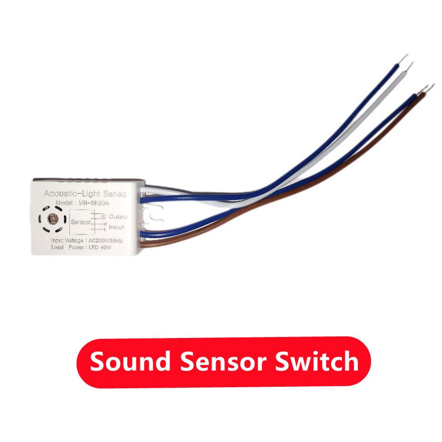 TxxCvv Home Improvement Smart Switches Module 220V Detector Sound Voice Sensor Intelligent Auto on Off Light Switch Accessories