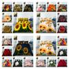Flower Style Bedding Cover Suit Rose Duvet Cover Set Sunflower Home Bedding Set Polyester Man King Size Bed Set