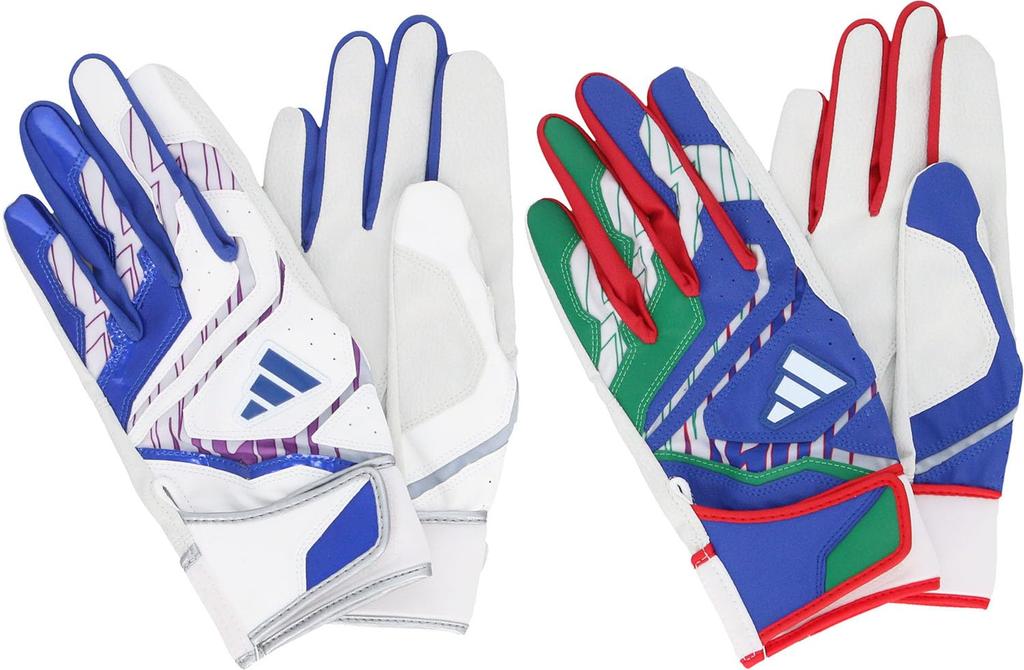 adidas Baseball Batting Size Size LBG504 Gloves, 41, Medium, Blue/Green (2348), O,