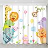 2Panel Спальня Кухня Шторы Мультфильм Зоопарк Животные Жираф Лев Джунгли Ребенок Оконные Шторы Шторы для Гостиной Домашний Декор