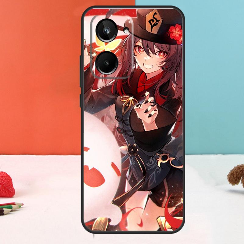 Чехол для Realme 11 12 Pro Plus 9 10 GT5 GT3 GT Neo5 C35 C31 C30 C33 C51 C53 C55 C21Y C25s с изображением Ху Тао из Genshin Impact