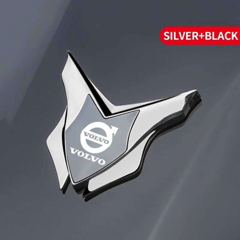 3D Metal VOLVO Car Emblem Sticker V Shape Auto Badge Decal Fender Decor For Volvo XC60 XC90 S60 S90 XC40 V60 V90 S80 V40 C40