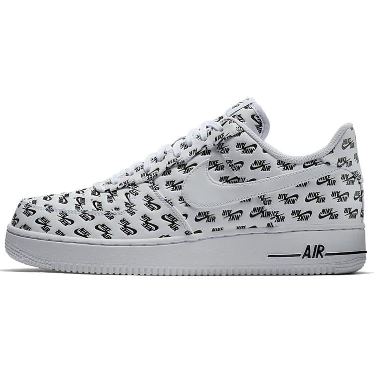 Nike Air Force 1 Low Белые с логотипами по всей поверхности AH8462-100