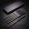 5/10/15pairs Japanese Chopsticks Black Sushi Fast Food Noodles Tableware Chop Sticks Korean Kitchen Bar Supplies Chinese Cutlery Set