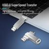 Металлическая USB-флешка с вращающимся корпусом двойного назначения - Высокоскоростная 32 ГБ, 64 ГБ, 128 ГБ, большой емкости