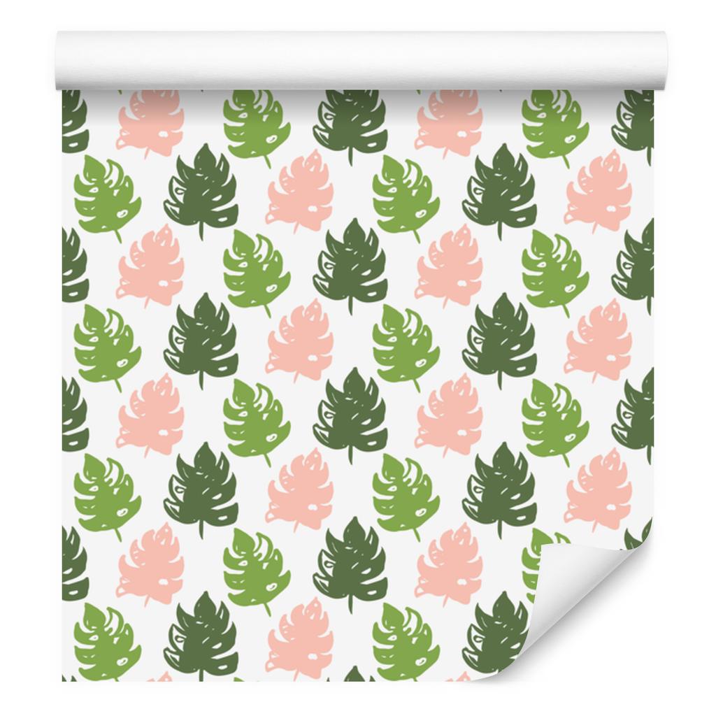 Leaves Wallpaper White and Lime for Living Room and Bedroom 50x1000