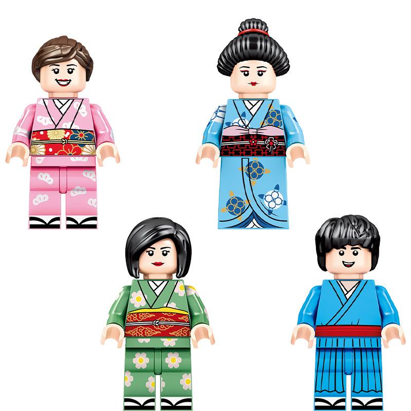 Senbao Building Block Street View Cherry Blossom Tunnel Scene Building Block Девочки Развивающие игрушки
