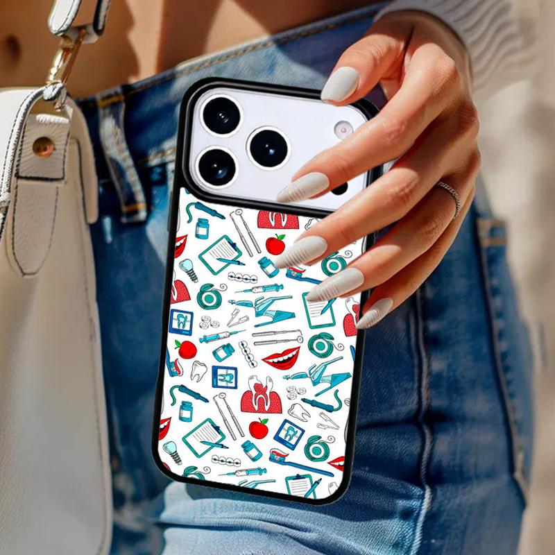 Чехол для телефона Стоматолог Зуб Стоматологический Гигиенист Для iPhone 17 Air 14 15 13 12 Max Чехол Для Apple 14 15 16 16e 11 Pro Max Plus