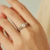Pearl Ring Women's Light Luxury Niche Design Sense French Retro Diamond Ring Adjustable Index Finger Ring