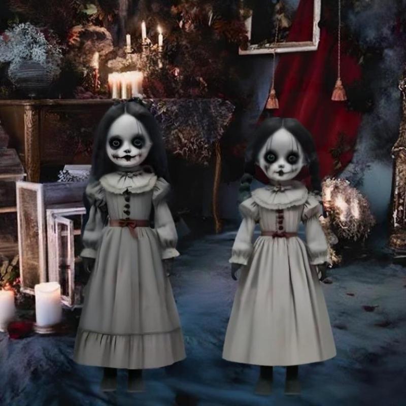 Wood Halloween Ghost Doll Ground Decoration Scary Doll Ground Plug-In Large Swing Ghost Decoration Horror Prop