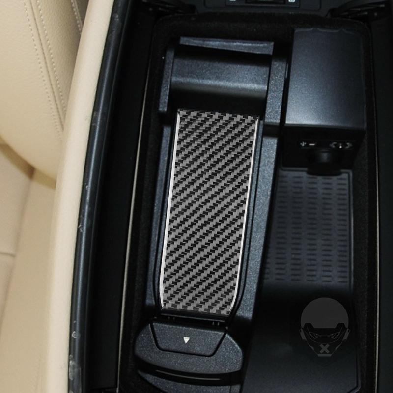 Carbon Fiber Car Accessories Armrest Panel Interior Trim Cover Soft Sticker For BMW 7 Series F01 730li 740li 750li 2009-2014