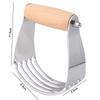 Stainless Steel Butter Churner Wood Handle Dough Mixer Egg Beater Flour Cutter  Cream