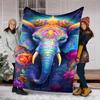 1PC Elephant Elements printed blanket, all season lightweight home office outdoor nap multifunctional blanket A14
