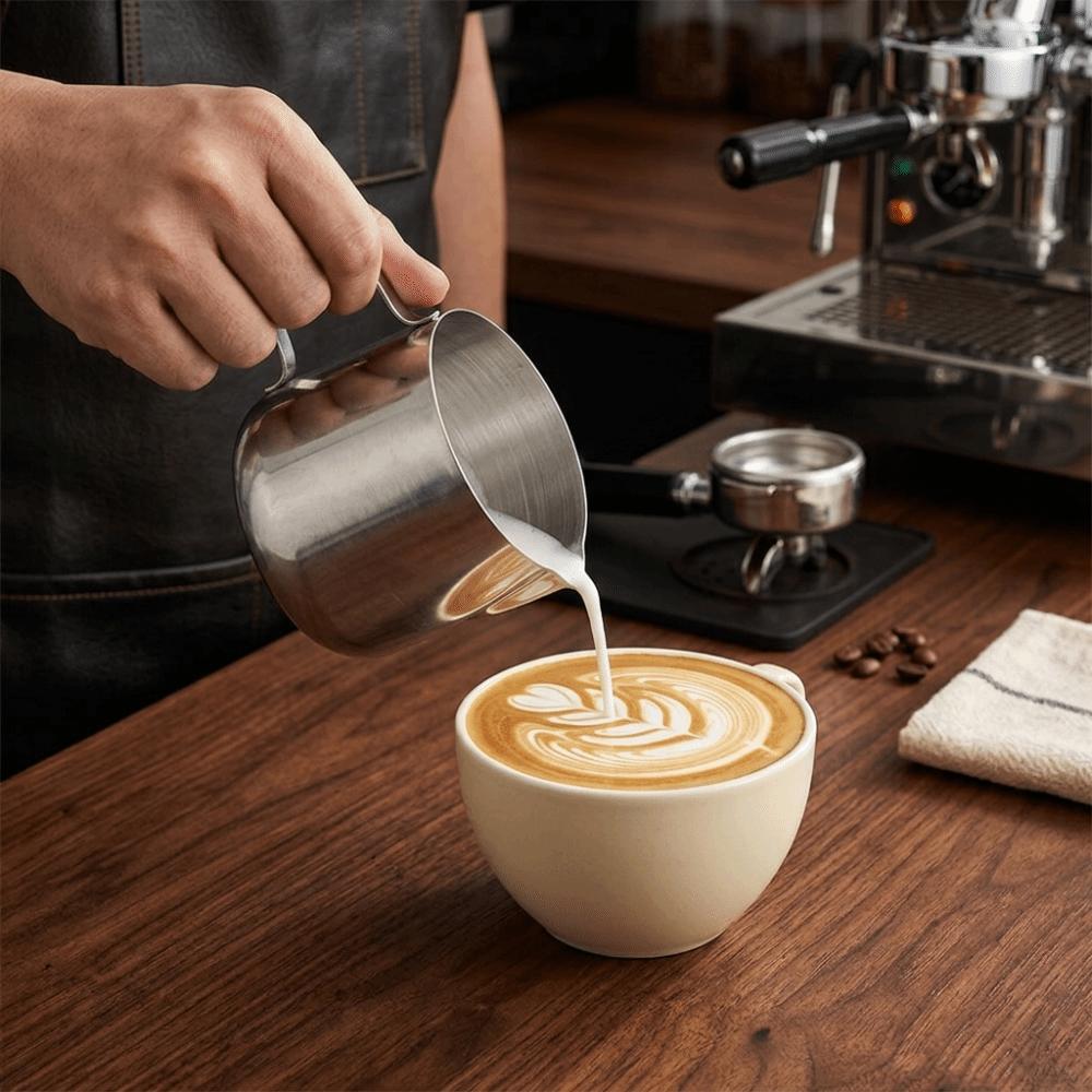 Rustless Steel Milk Frothing Cup 30ml Latte Art Cup Polished Milk Steaming Jug Milk Foam Stirring