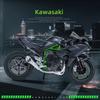 1:9 Kawasaki H2R Ninja V4S S1000RR Alloy Die Cast Motorcycle Model Toy Vehicle Carrying Lights Off Road Autocycle Toys Car