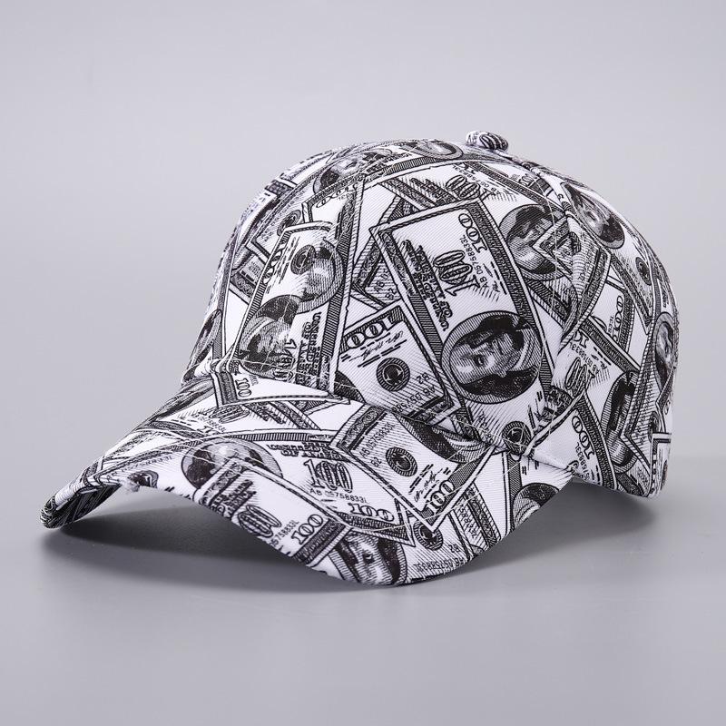 Spring/Summer USD Pattern Baseball Hat Fashion Soft Top Print Duck Tongue Hat Unisex Pop Sunshade Duck Tongue Cap