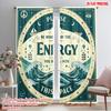 2pcs 2D Flat Printing Window Curtains Peace Energy Mindful Space Flow Polyester Without Electricity Party Decorations Perfect